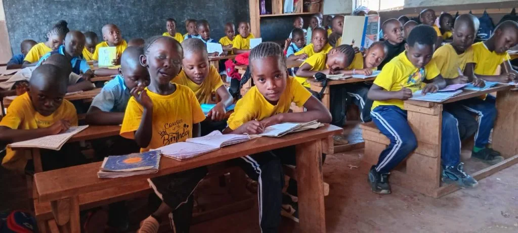 Preston Junior Academy children sitting at classroom desks